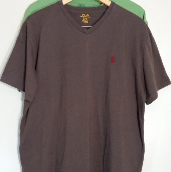 Polo Ralph Lauren Vneck short sleeve shirt bundle men size large EUC - Picture 5 of 6